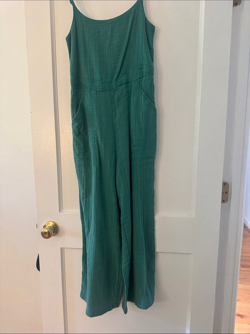 Carve Designs Teal Wide-Leg Jumpsuit with Pockets